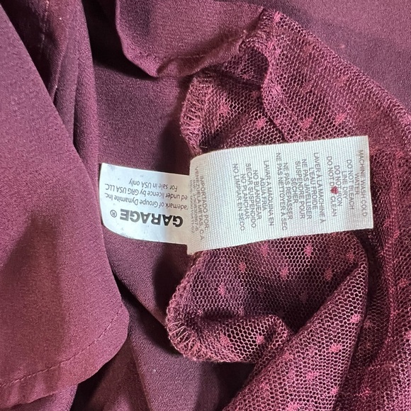 Burgundy sheer top from Garage - Picture 10 of 13